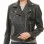 Women's Pristine Black Leather Biker Jacket - Slim Fit Asymmetric Genuine Lambskin Motorcycle Minimalist Classic Chic Moto Coat