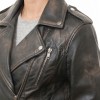 Women's Elite Brown Leather Biker Jacket - Slim Fit Asymmetric Genuine Lambskin Motorcycle Distressed Vintage Chic Moto Coat