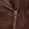 Women's Sumptuous Brown Leather Biker Jacket - Slim Fit Asymmetric Genuine Lambskin Motorcycle Classic Longline Belted Moto Coat