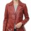 Women's Elite Brick Red Leather Biker Jacket - Slim Fit Asymmetric Genuine Sheepskin Motorcycle Classic Longline Belted Moto Coat