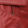 Women's Elite Brick Red Leather Biker Jacket - Slim Fit Asymmetric Genuine Sheepskin Motorcycle Classic Longline Belted Moto Coat