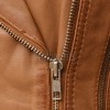 Women's Pristine Tan Leather Biker Jacket - Slim Fit Asymmetric Genuine Cowhide Motorcycle Classic Longline Belted Moto Coat