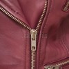 Women's Sumptuous Burgundy Leather Biker Jacket - Slim Fit Asymmetric Genuine Lambskin Motorcycle Premium Cropped Buckled Moto Coat
