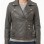 Women's Opulent Grey Leather Biker Jacket - Slim Fit Asymmetric Genuine Lambskin Motorcycle Elite Cropped Quad-Zip Moto Coat