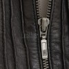 Women's Celestial Luxury Dark Brown Leather Biker Jacket - Slim Fit Genuine Lambskin Pleated Multi-Zip Cafe Racer Motorcycle Coat