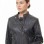 Women's Avalon Luxury Navy Blue Leather Biker Jacket - Slim Fit Genuine Lambskin Asymmetrical Motorcycle Moto Side-Zip Coat