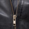Women's Avalon Luxury Navy Blue Leather Biker Jacket - Slim Fit Genuine Lambskin Asymmetrical Motorcycle Moto Side-Zip Coat