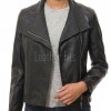 Women's Vortex Luxury Black Leather Biker Jacket - Slim Fit Genuine Sheepskin Asymmetrical Motorcycle Moto Side-Zip Coat