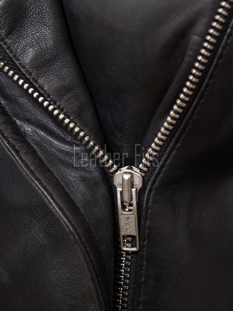 Women's Vortex Luxury Black Leather Biker Jacket - Slim Fit Genuine Sheepskin Asymmetrical Motorcycle Moto Side-Zip Coat