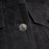 Women's Opulent Obsidian Black Suede Trucker Jacket - Slim Fit Genuine Leather Button-Front Classic Moto Utility Style Rider Jacket