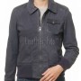 Pristine Navy Blue Leather Bomber Jacket - Women's Classic Fold Collar Utility Pocket Ribbed Knit Trim Sporty Heritage Aviators Apparel