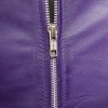 Sovereign Purple Leather Moto Jacket - Women's Snap Collar Dual Zip Chest Pockets Slim Fit Fitted Heritage Streetwear Outerwear Piece!