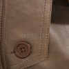 Brown Leather Trench Style Moto Jacket - Women's Double Breasted Wide Lapels Epaulets Raglan Sleeves Classic Heritage Outerwear