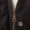 Majestic Dark Grey Suede Moto Jacket - Women's High Funnel Collar Hidden Zip Snap Button Placket Slim Fit Minimalist Premium Outerwear