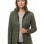 Olive Green Suede Moto Jacket - Women's High Funnel Collar Hidden Zip Snap Button Placket Slim Fit Minimalist Premium Outerwear