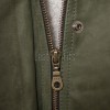 Olive Green Suede Moto Jacket - Women's High Funnel Collar Hidden Zip Snap Button Placket Slim Fit Minimalist Premium Outerwear