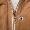 Elite Camel Brown Suede Moto Jacket - Women's High Funnel Collar Hidden Zip Snap Button Placket Slim Fit Minimalist Premium Outerwear