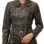 Distressed Dark Brown Leather Moto Jacket - Women's Asymmetrical Zip Hardware Belted Slim Fit Asymmetrical Premium Outerwear