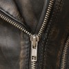 Distressed Dark Brown Leather Moto Jacket - Women's Asymmetrical Zip Hardware Belted Slim Fit Asymmetrical Premium Outerwear