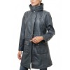 Espresso Black Leather Overcoat - Women's Off Center Zip High Collar Belted Longline Military Style Epaulets Premium Tailored Piece