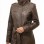 Majestic Umber Brown Leather Trench Overcoat - Women's Belted Zip Front Slim Fit Mid Length Military Style Premium Grade Classic Outerwear