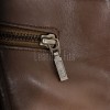 Majestic Umber Brown Leather Trench Overcoat - Women's Belted Zip Front Slim Fit Mid Length Military Style Premium Grade Classic Outerwear