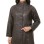 Beautiful Cocoa Brown Leather Longline Coat - Women's High Funnel Neck Button Placket Flared Panel Mid Length Premium Fitted Winter Overcoat