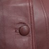 Beautiful Burgundy Leather Longline Coat - Women's High Funnel Neck Button Placket Flared Panel Mid Length Premium Fitted Winter Overcoat Design