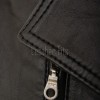 Majestic Onyx Black Leather Long Trench Coat - Women's Off Center Asymmetric Zip Flared Waist Belted Premium Fitted Urban Winter Overcoat