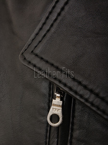 Majestic Onyx Black Leather Long Trench Coat - Women's Off Center Asymmetric Zip Flared Waist Belted Premium Fitted Urban Winter Overcoat