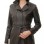 Espresso Brown Leather Long Trench Coat - Women's Off Center Asymmetric Zip Flared Waist Belted Premium Fitted Winter Overcoat