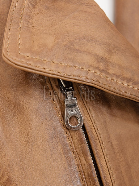 Pristine Sculpted Collar Brown Leather Long Coat — belted trench long coat with asymmetric zip, tailored feminine silhouette, premium soft cowhide finish