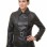 Sovereign Obsidian Black Leather Trench Long Coat - Women's Classic Double Breasted Buckled Belted Fitted Mid Length Premium Winter Overcoat