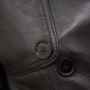 Sovereign Obsidian Black Leather Trench Long Coat - Women's Classic Double Breasted Buckled Belted Fitted Mid Length Premium Winter Overcoat