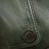Deluxe Masterpiece Forest Green Leather Trench Long Coat - Women's Classic Double Breasted Buckled Belted Fitted Mid Length Winter Overcoats