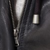 Pristine Obsidian Black Leather Hooded Long Coat - Women's Classic Zip Up Drawstring Waist Slim Fit Mid Length Premium Winter Overcoat