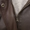 Sovereign Espresso Brown Leather Hooded Long Coat - Women's Classic Zip Up Drawstring Waist Slim Fit Mid Length Premium Winter Overcoat