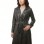 Charcoal Black Leather Trench Long Coat - Women's Classic Single Breasted Belted Silhouette Mid Length Premium Warm Winter Overcoats!