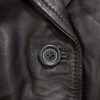 Charcoal Black Leather Trench Long Coat - Women's Classic Single Breasted Belted Silhouette Mid Length Premium Warm Winter Overcoats!