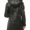 Aura Luxury Women Genuine Dark Brown Leather Trench Long Coat with Matching Waist Sash Belt, Classic Notched Lapels, Superb Sleek Fit Overcoat