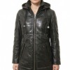 Aura Luxury Women Genuine Dark Brown Leather Trench Long Coat with Matching Waist Sash Belt, Classic Notched Lapels, Superb Sleek Fit Overcoat