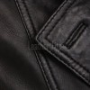 Jet Black Leather Hooded Long Coat - Women's Classic Zip Up Quilted Panel Slim Fit Mid Length Premium Warm Winter Overcoat