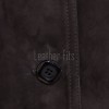 Timeless Elegance Women's Genuine Suede Leather Long Coat with Button Front, Convertible Collar, Tailored Fit and Classic Outerwear
