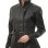 Modern Utility Women's Genuine Black Lambskin Leather Long Coat with Belted Waist, Stand Collar, Multi-Pocket Longline Outerwear
