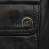 Modern Utility Women's Genuine Black Lambskin Leather Long Coat with Belted Waist, Stand Collar, Multi-Pocket Longline Outerwear