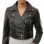 Vanguard Onyx Black Cropped Moto Jacket - Women's Genuine Lambskin Asymmetric Zip Outerwear Quilted Shoulder Panel Heavy Hardware Short Garment