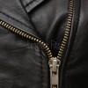 Vanguard Onyx Black Cropped Moto Jacket - Women's Genuine Lambskin Asymmetric Zip Outerwear Quilted Shoulder Panel Heavy Hardware Short Garment