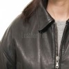 Bold Black Boxy Cropped Aviator Jacket - Women's Premium Lambskin Central Zip Outerwear Ribbed Elastic Hem Sleeve Utility Pocket Short Garment