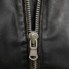 Vintage Distressed Black Cropped Bomber Jacket - Women's Premium Lambskin Central Metal Zip Outerwear Weathered Edge Ribbed Hem Short Garment