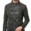 Edgy Onyx Black Hooded Leather Jacket - Women's Genuine Lambskin Central Zip Outerwear Quilted Shoulder Detail Snap Collar Slit Waist Garment